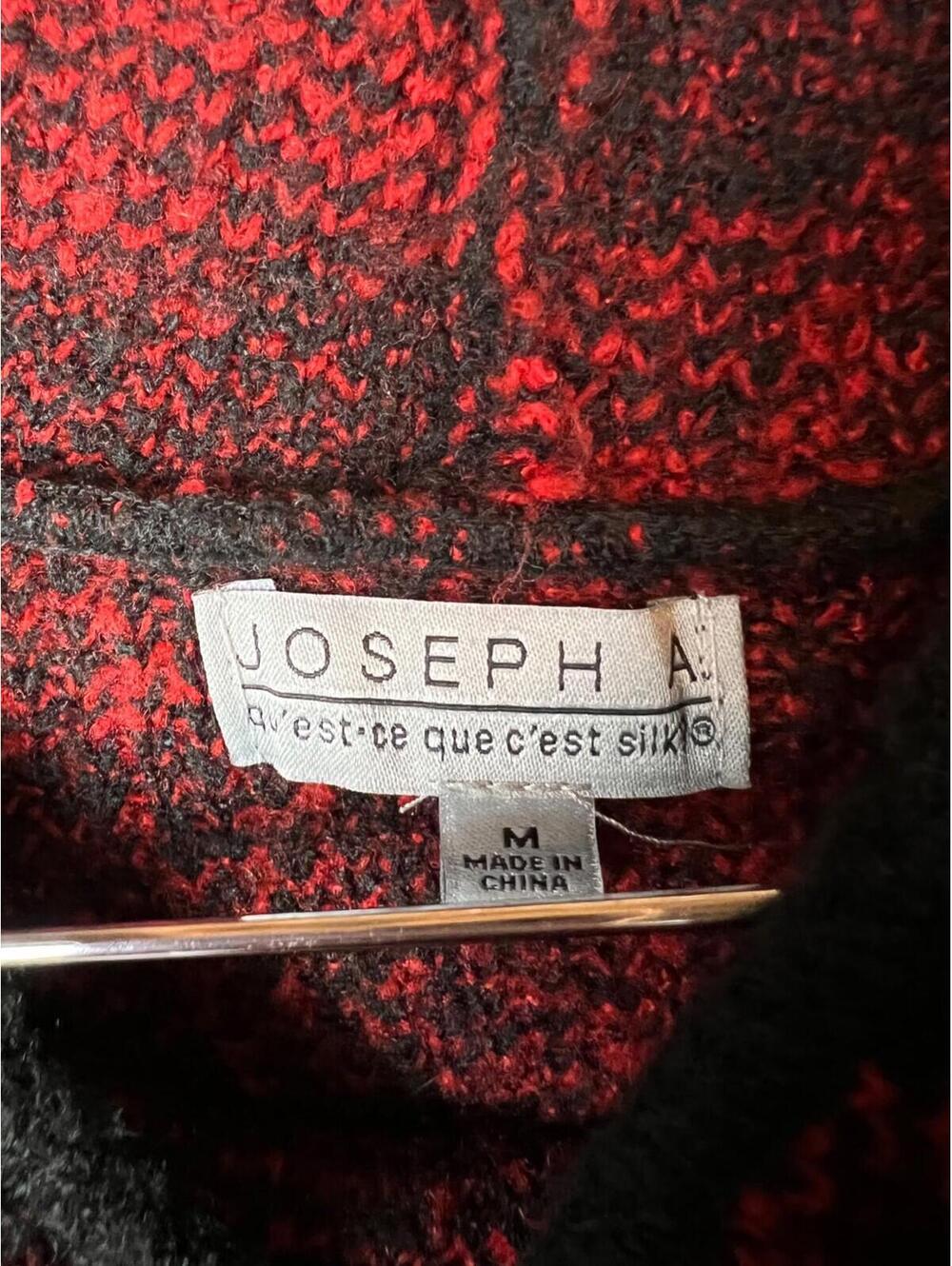 Checkered Trench Long Cardigan Knitted Sweater Womens M Classic Colorblock - Picture 9 of 12